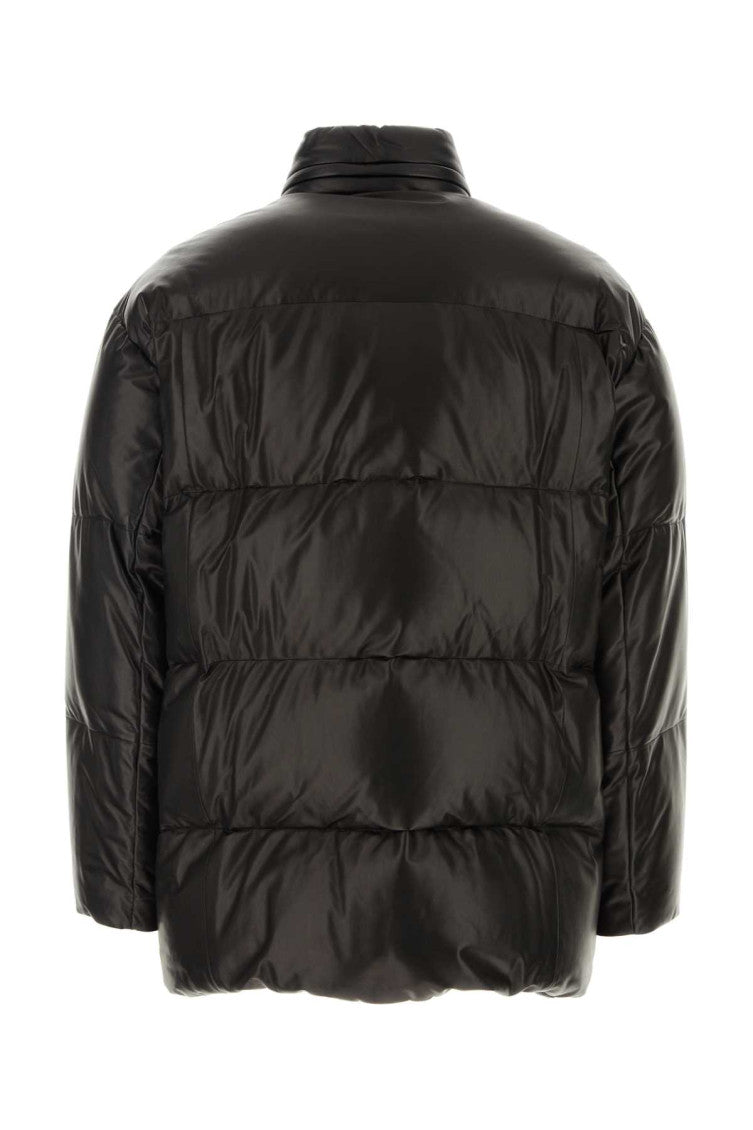 Black Logo Patch Puffer Jacket 2