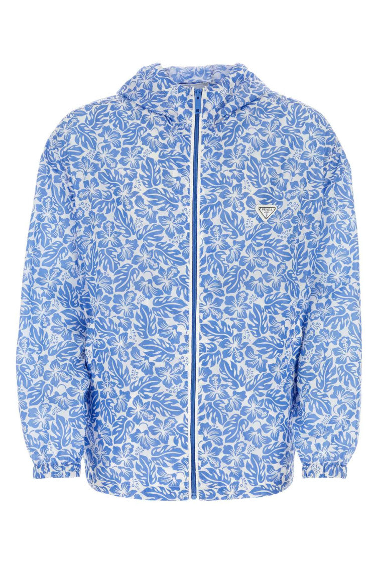 Blue Printed Windbreaker 1