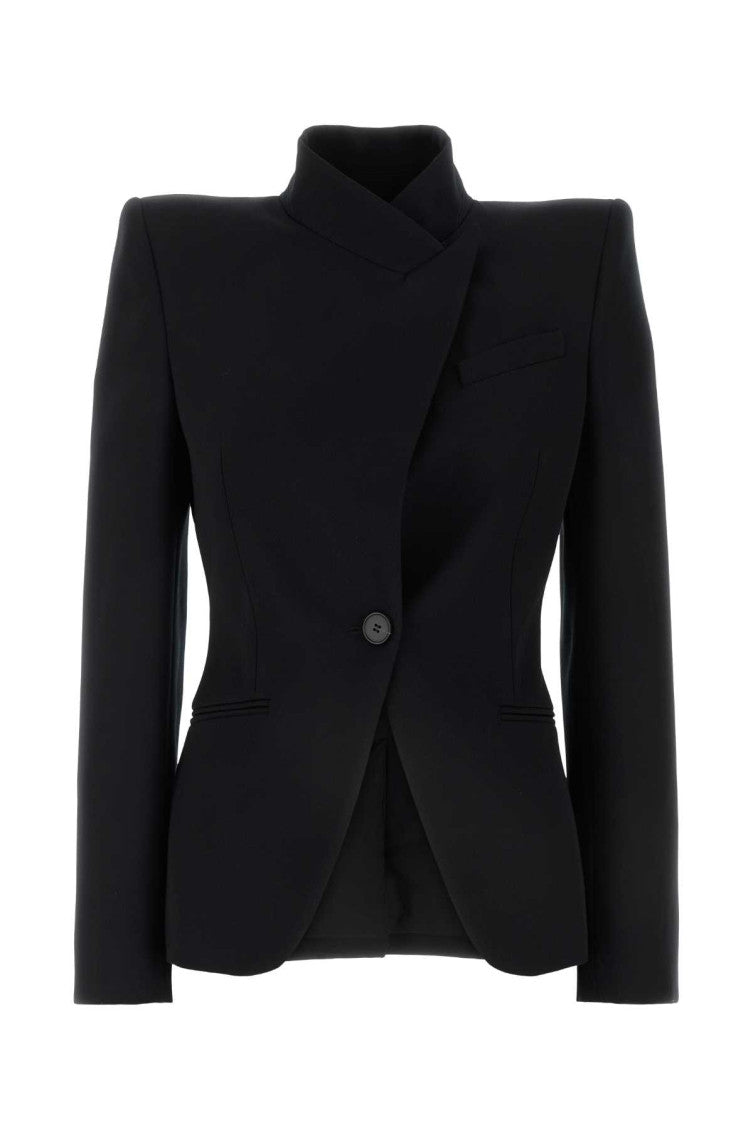 Black Single Breasted Blazer 1