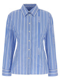 Blue Embroidered Logo Shirt 1