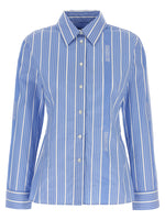 Blue Embroidered Logo Shirt 1