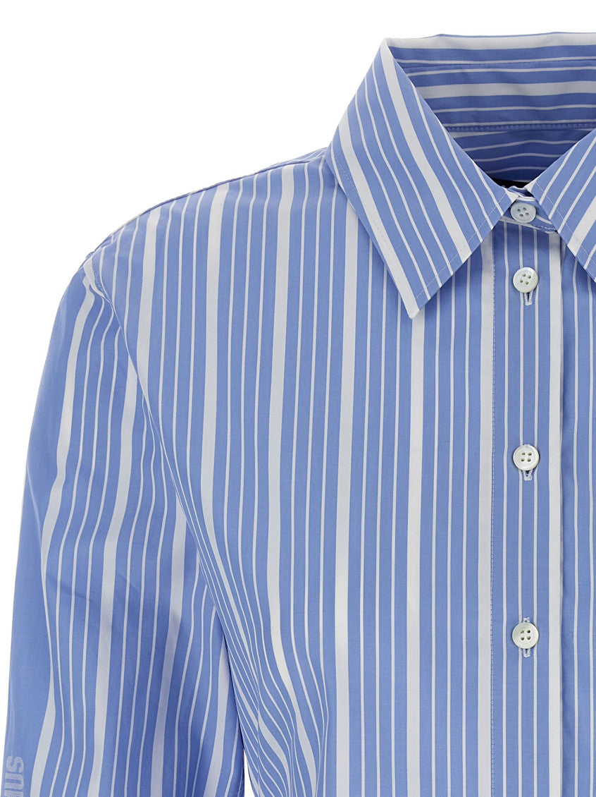 Blue Embroidered Logo Shirt 3