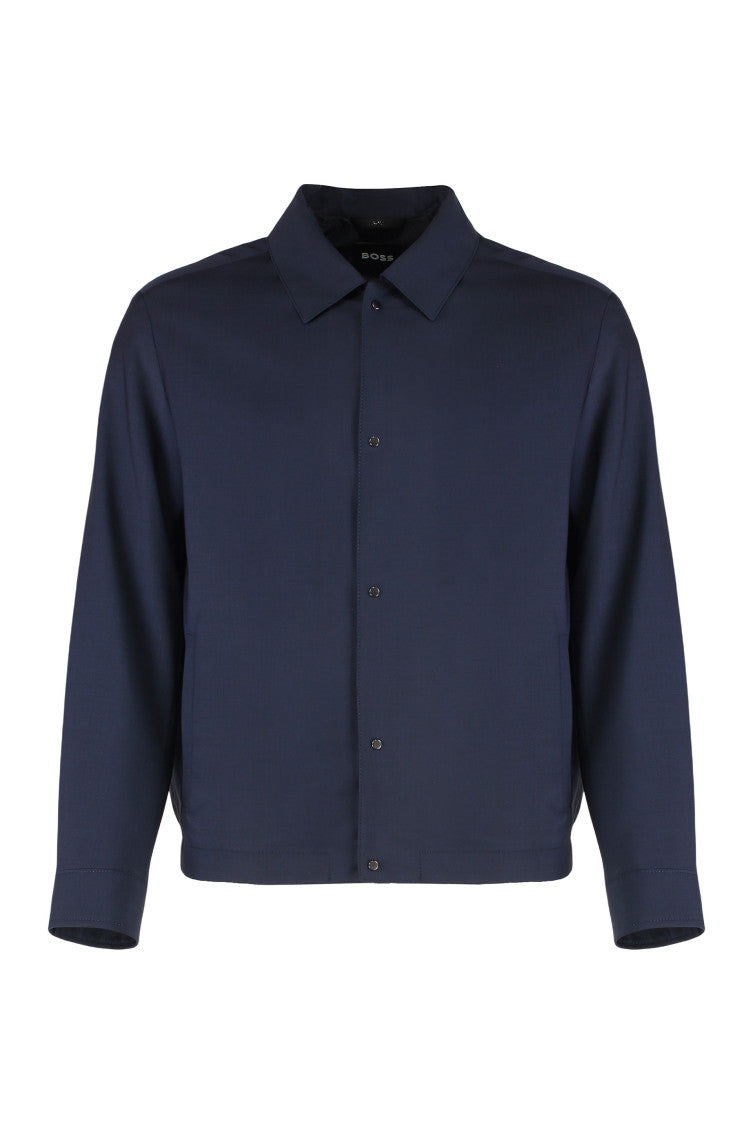 Blue Regular Solid Overshirt 1