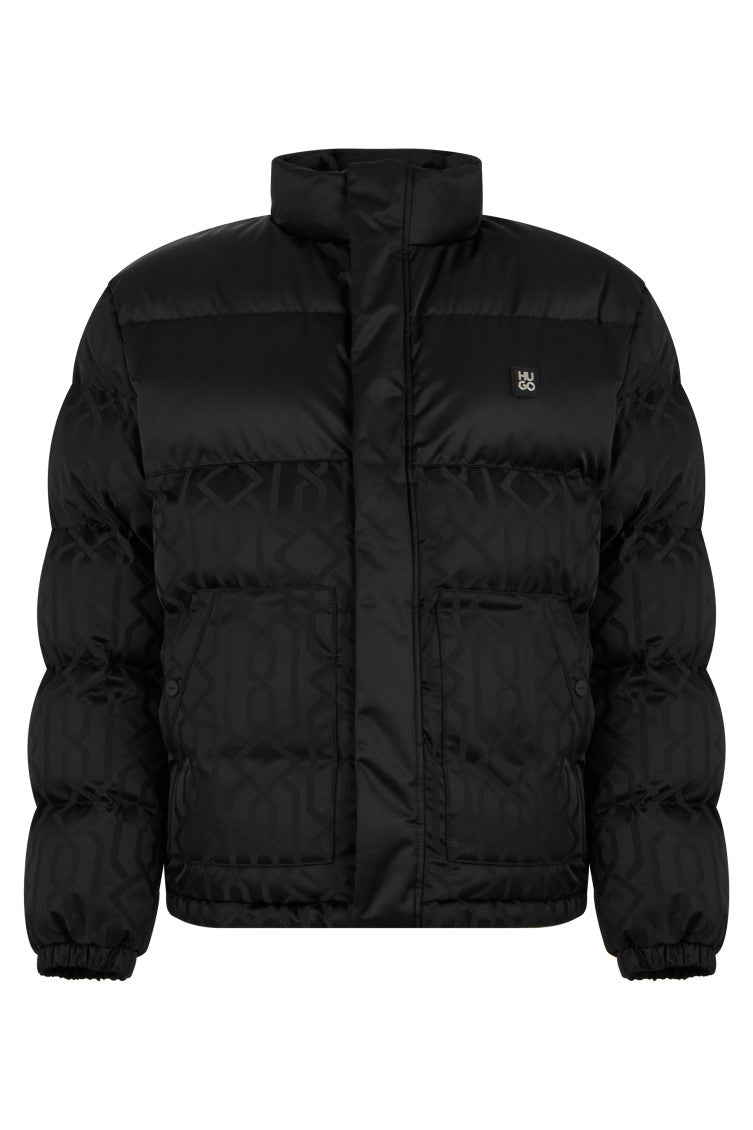 Black Quilted Padded Jacket 1