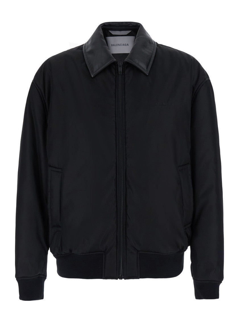 Black Oversized Bomber Jacket 1