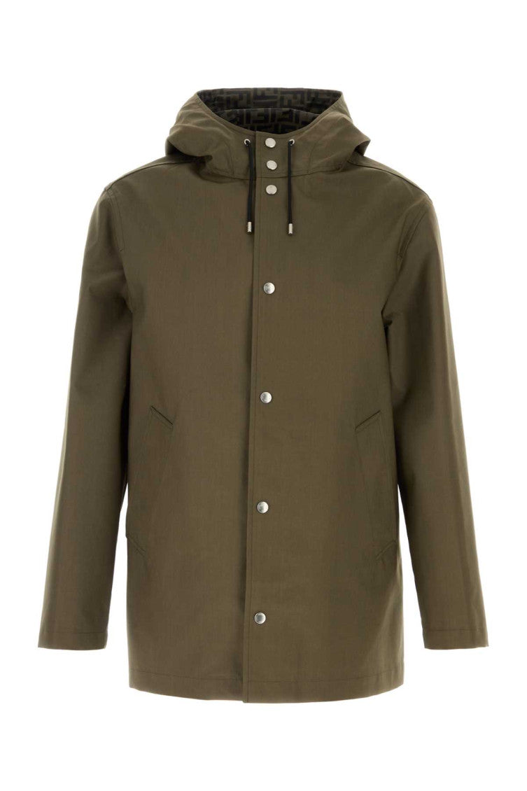 Olive Hood Parka Jacket 1