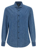 Blue Slim Solid Shirt 1