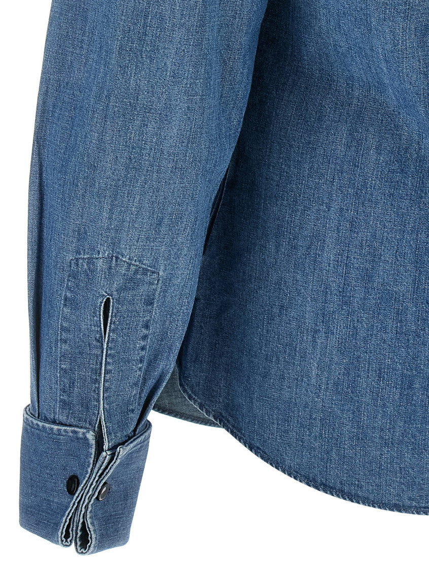 Blue Slim Solid Shirt 4