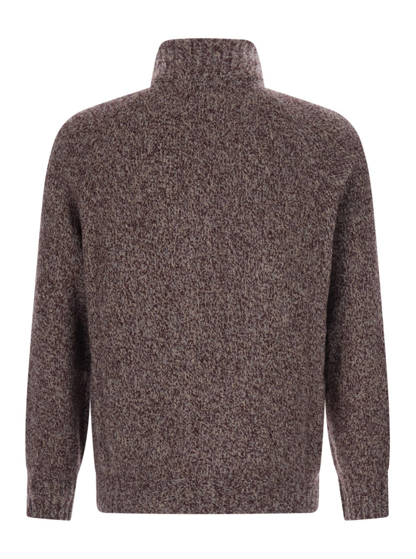 Dark Brown Zip-Up Cardigan 2