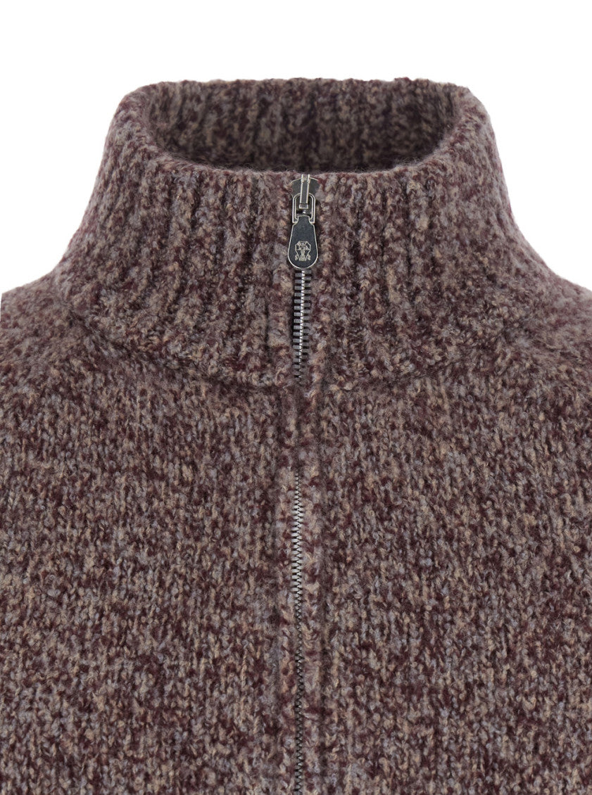 Dark Brown Zip-Up Cardigan 3
