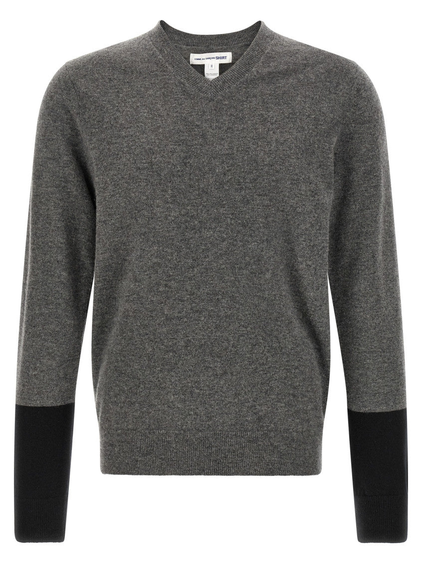 Grey Color Block Sweater 1