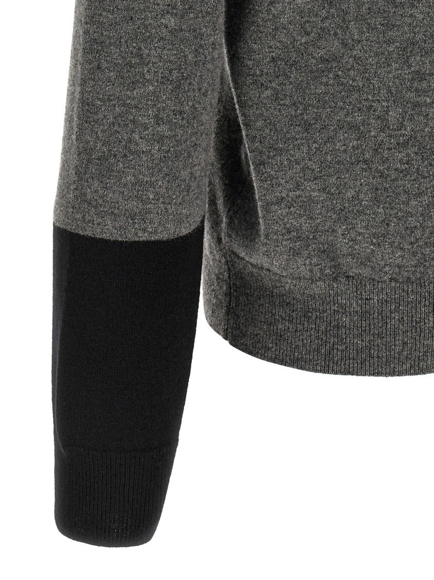 Grey Color Block Sweater 4