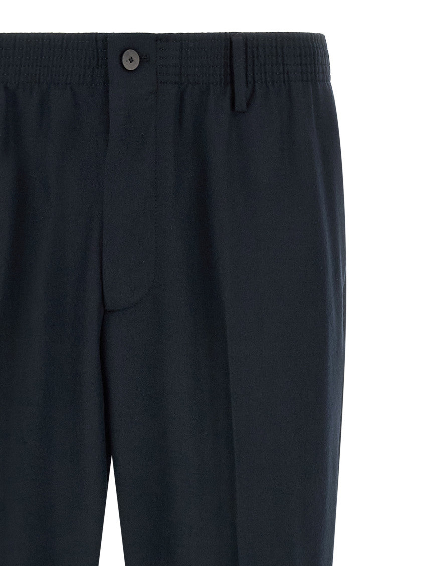 Blue Flat Front Trousers 3