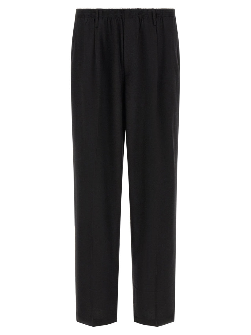 Black Relaxed Pleated Trousers 1