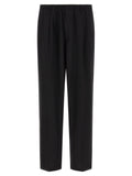 Black Relaxed Pleated Trousers 1