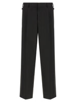 Black Relaxed Pleated Trousers 1