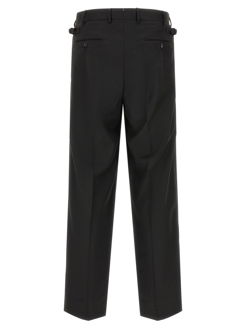 Black Relaxed Pleated Trousers 2