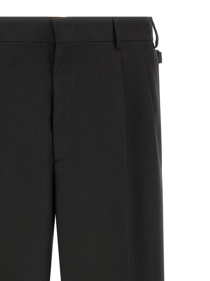 Black Relaxed Pleated Trousers 3