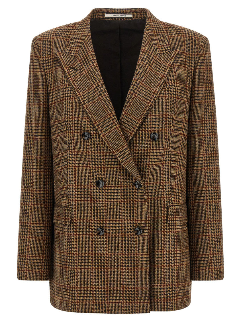 Brown Peaked Lapel Blazer 1