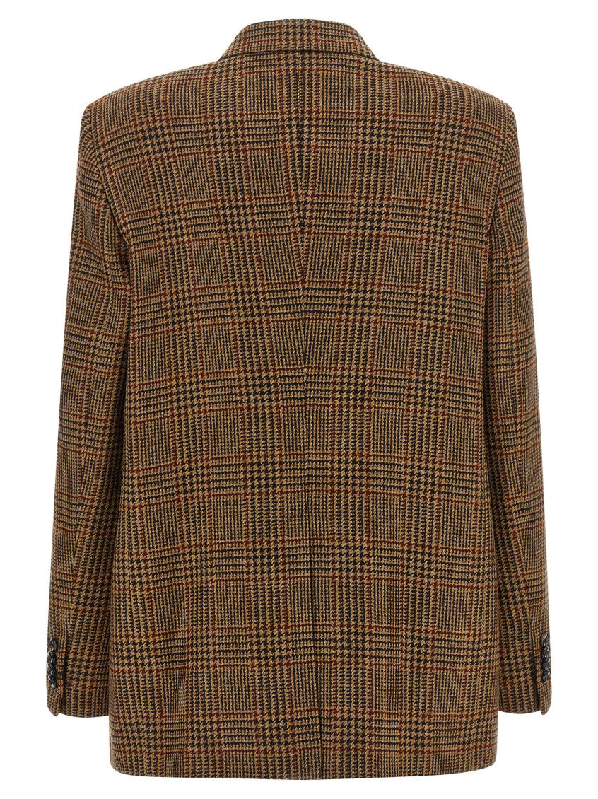Brown Peaked Lapel Blazer 2