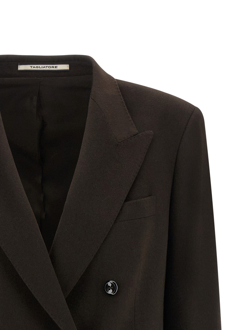 Dark Brown Peaked Lapel Blazer 3