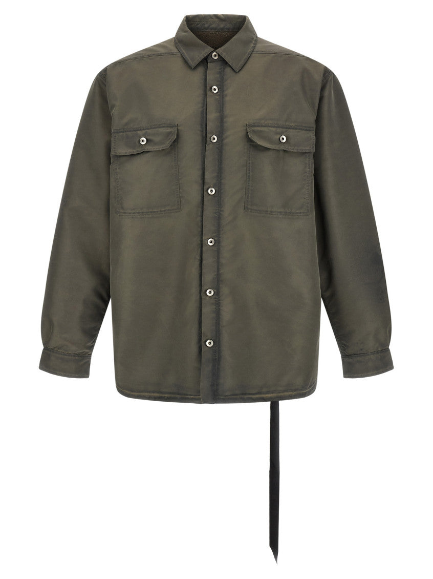 Green Solid Shirt Jacket 1