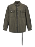 Green Solid Shirt Jacket 1