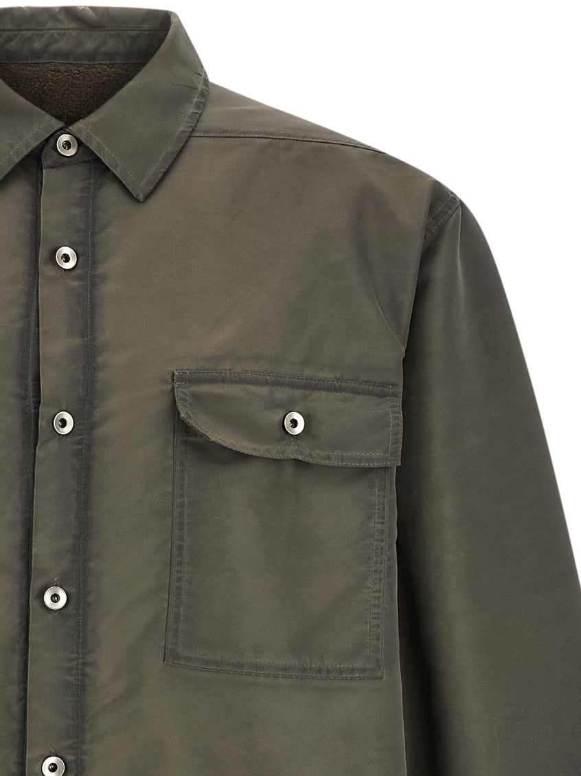Green Solid Shirt Jacket 3