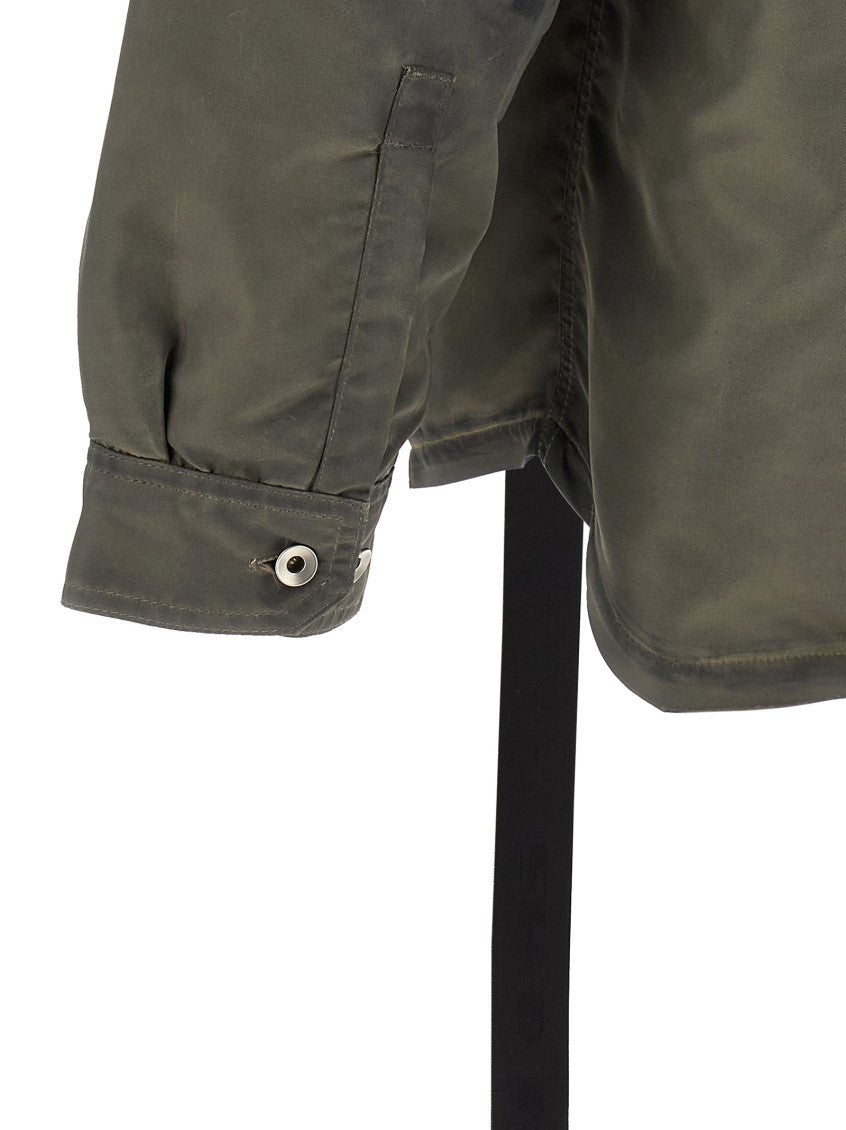 Green Solid Shirt Jacket 4