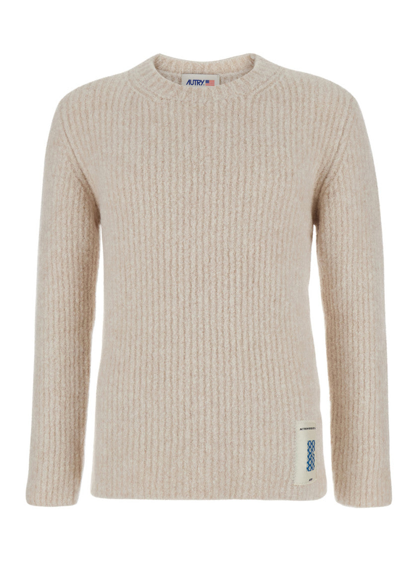 White Crew Neck Pullover 1