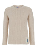 White Crew Neck Pullover 1