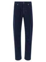 Blue Straight Flat Front Pants 1