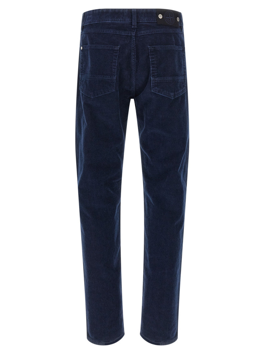 Blue Straight Flat Front Pants 2