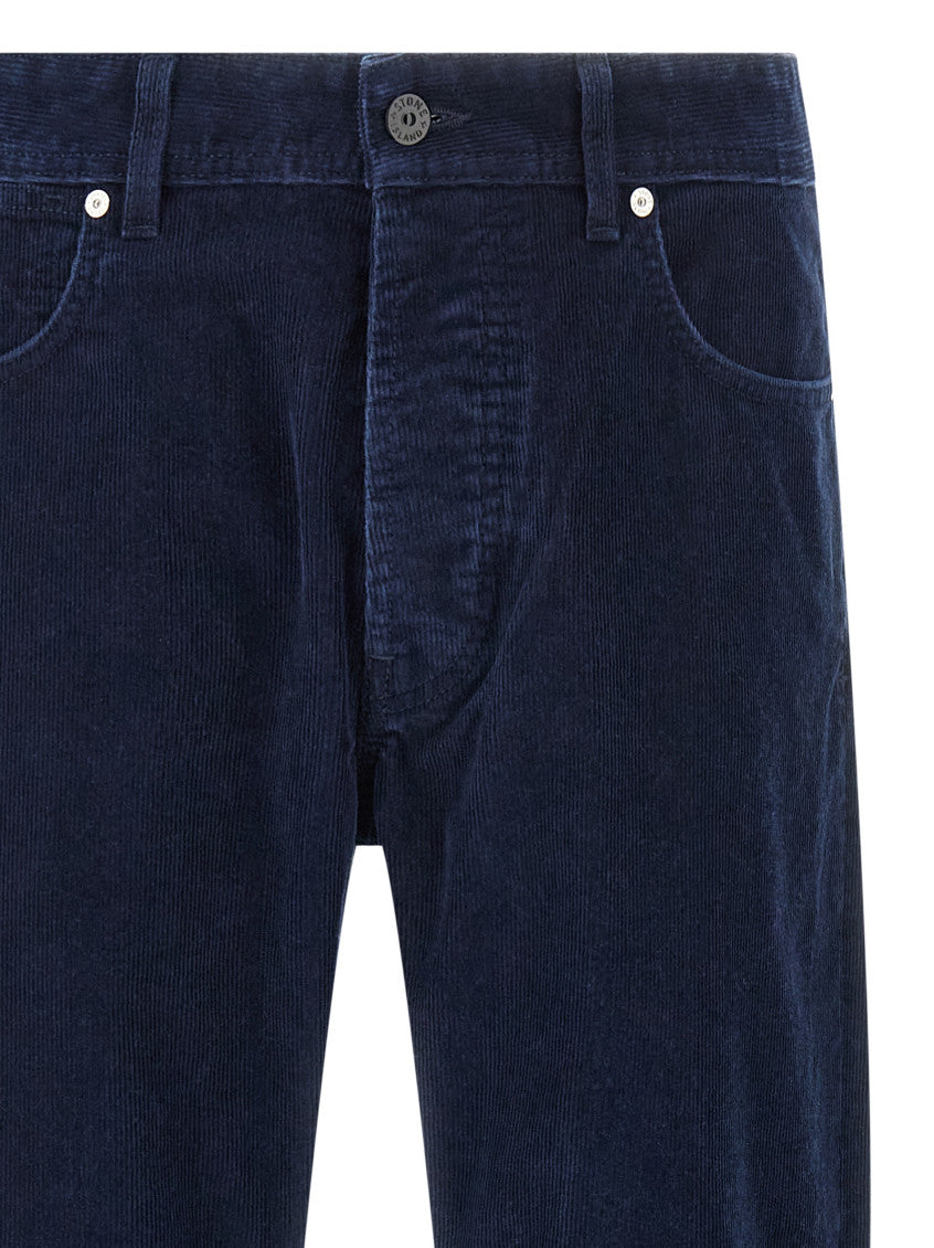 Blue Straight Flat Front Pants 3