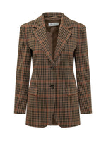 Brown Notched Lapel Blazer 1
