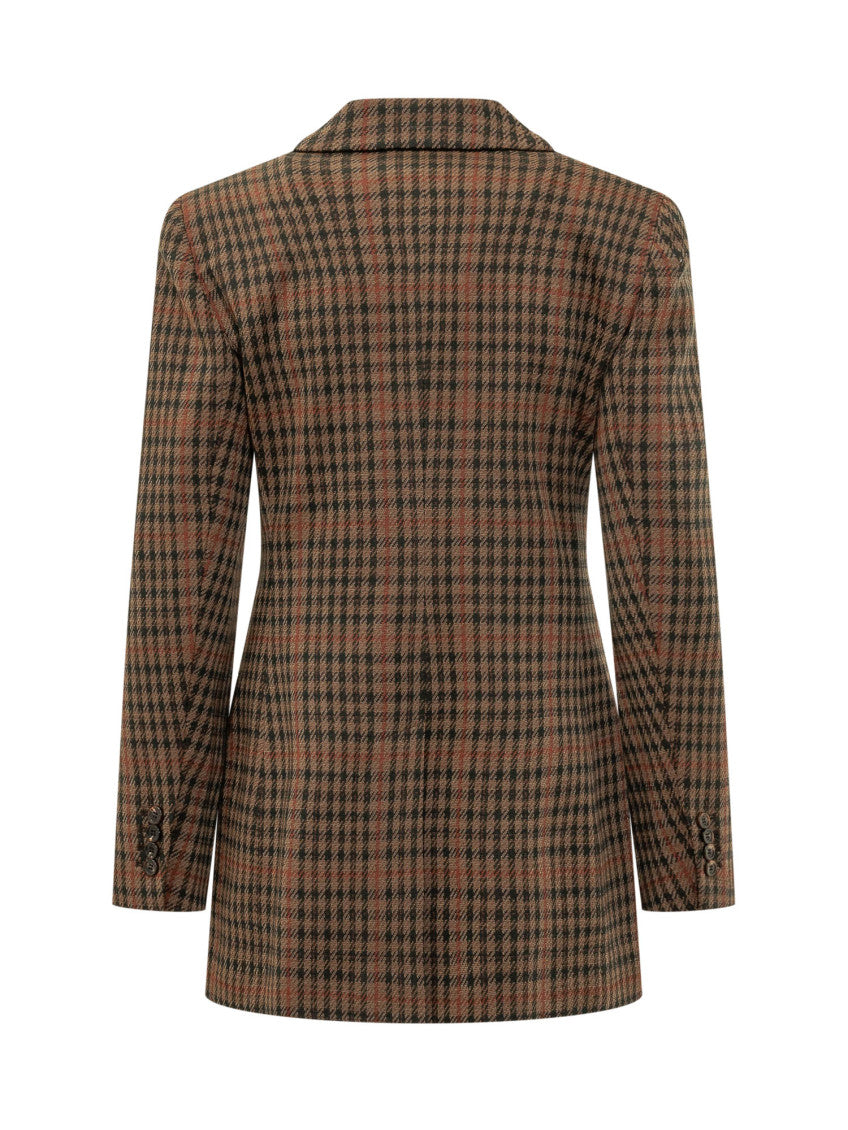 Brown Notched Lapel Blazer 2