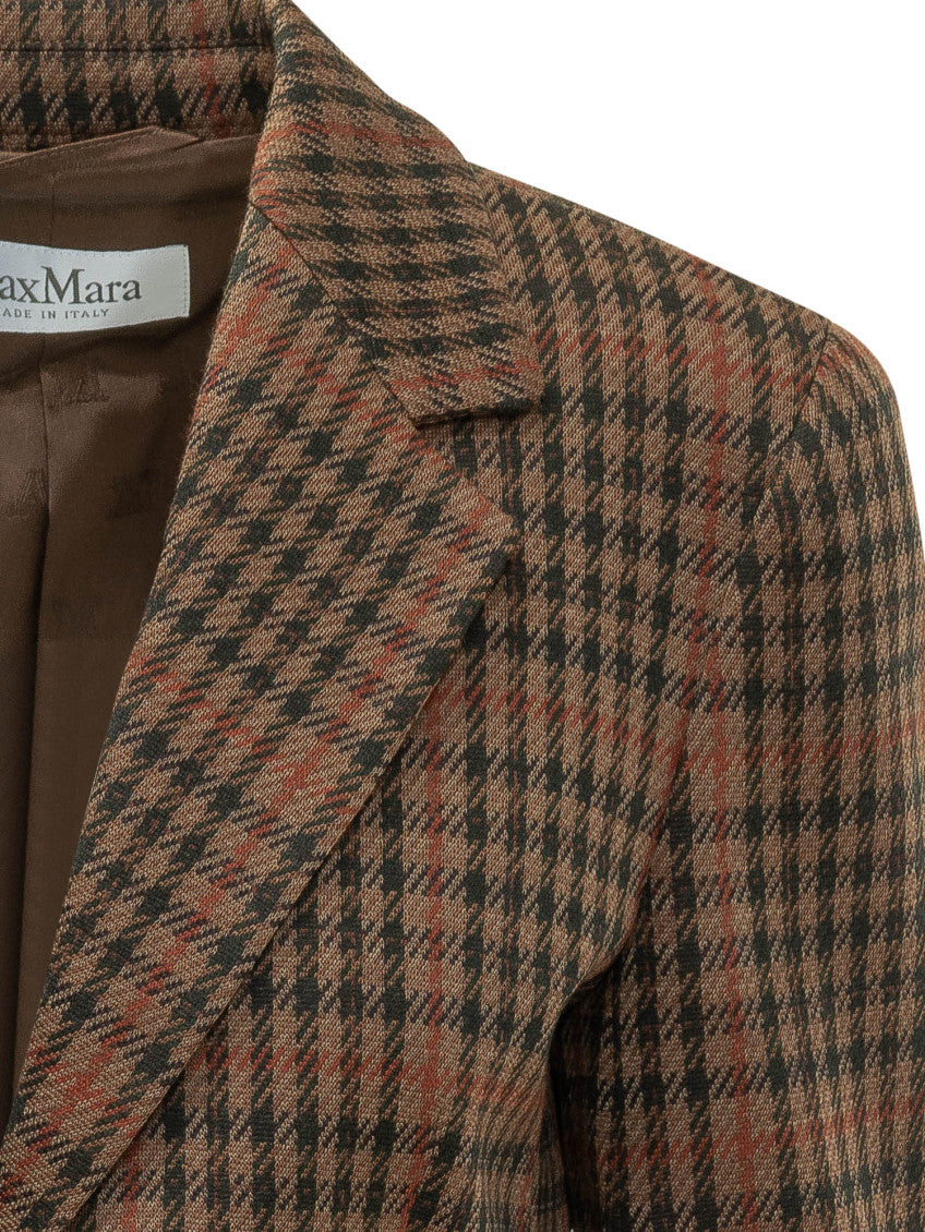 Brown Notched Lapel Blazer 4