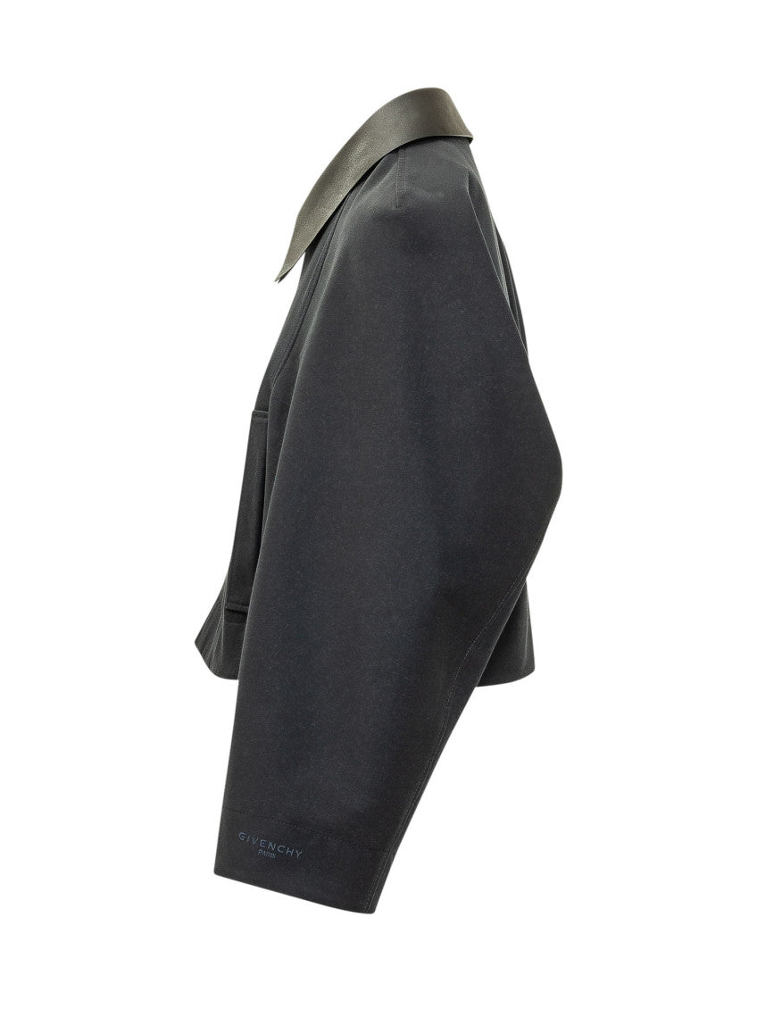 Dark Grey Shirt Collar Blazer 3