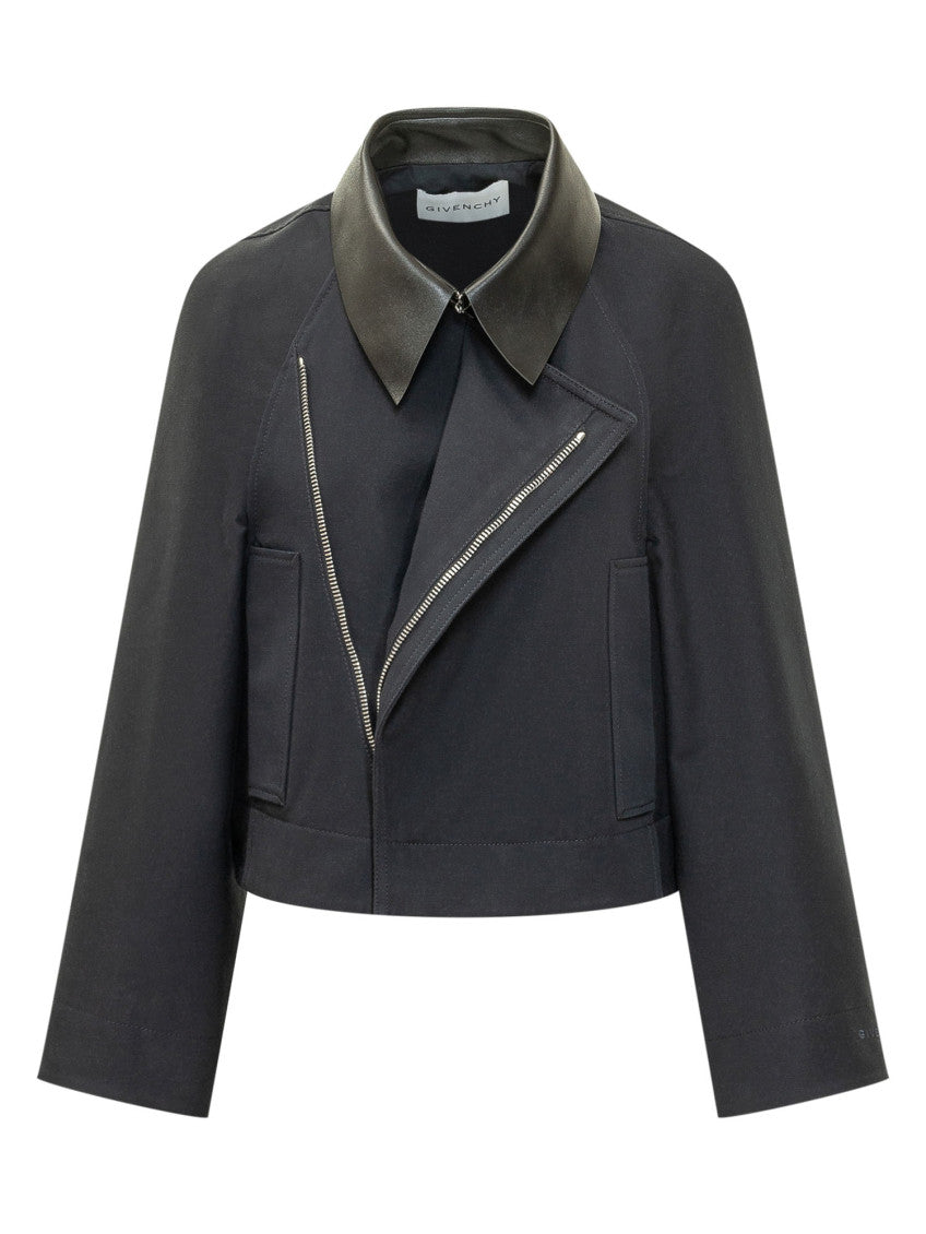 Dark Grey Shirt Collar Blazer 4