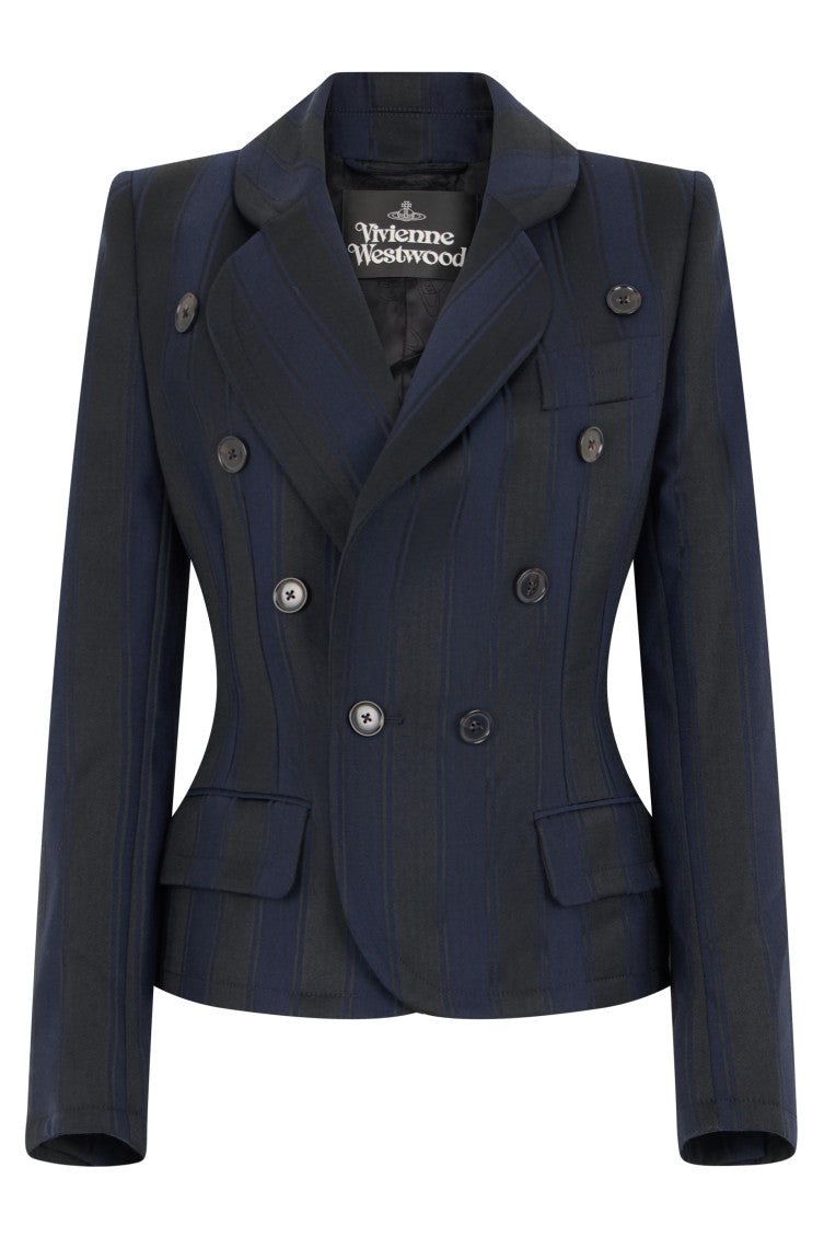 Blue Notched Lapel Blazer 1
