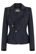 Blue Notched Lapel Blazer 1