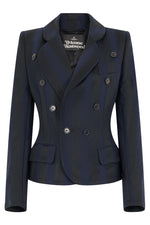 Blue Notched Lapel Blazer 1
