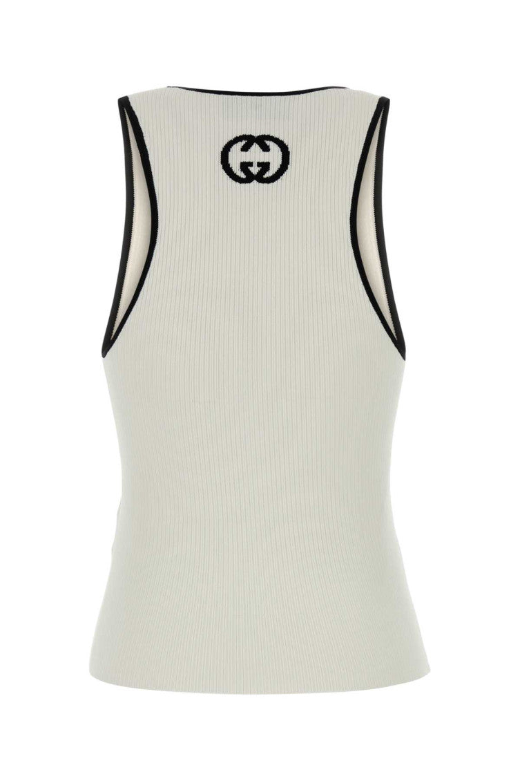 White Scoop Neck Top 2
