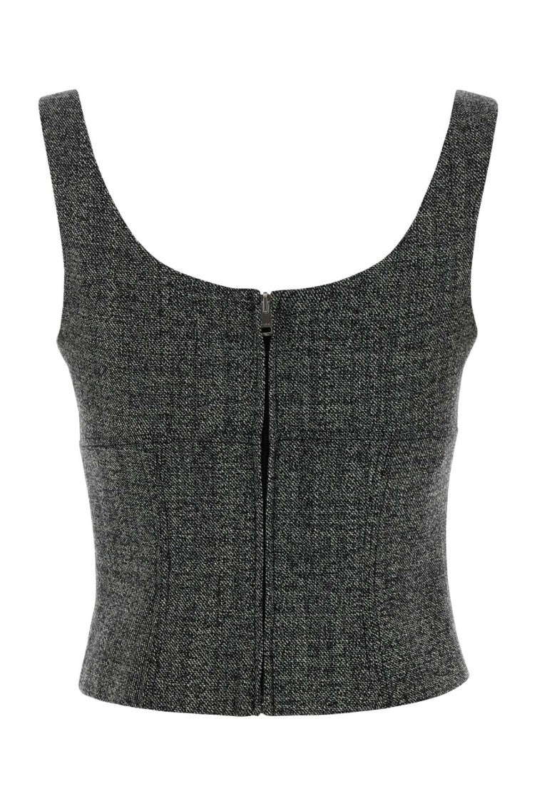 Grey Scoop Neck Top 2