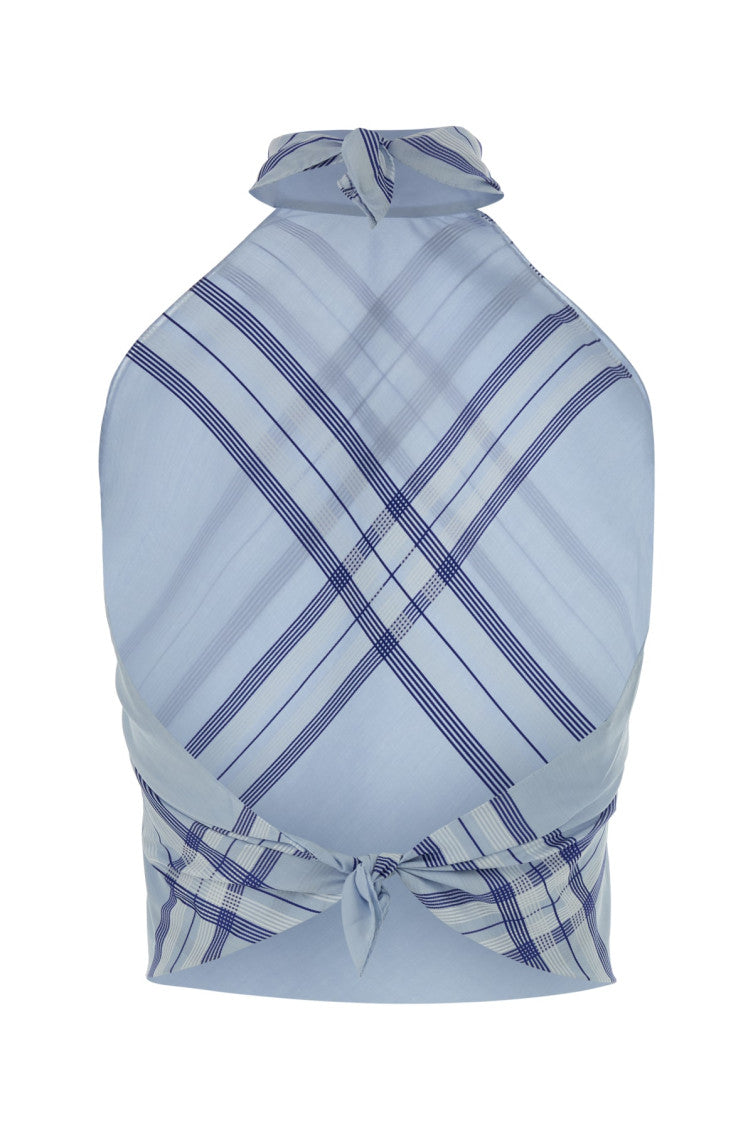 Light Blue Mock Collar Top 2