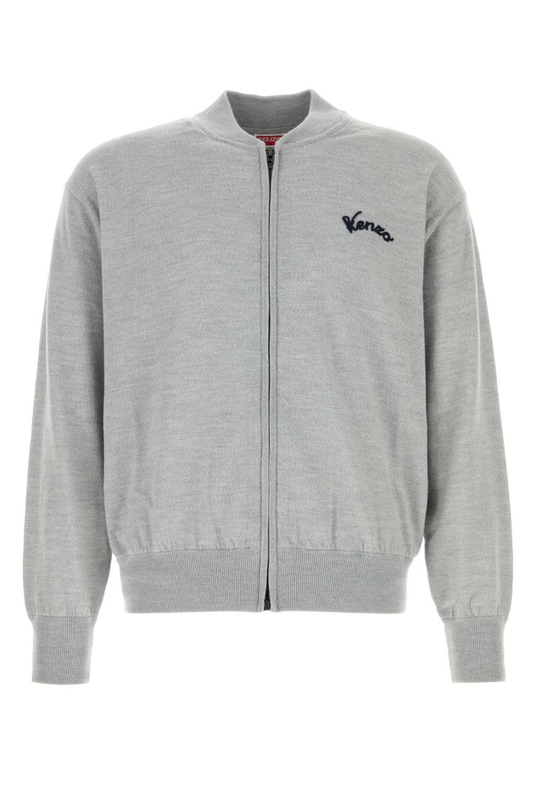 Grey Zip-Up Cardigan 1