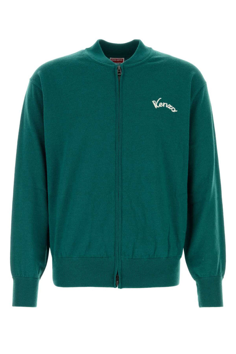 Green Zip-Up Cardigan 1