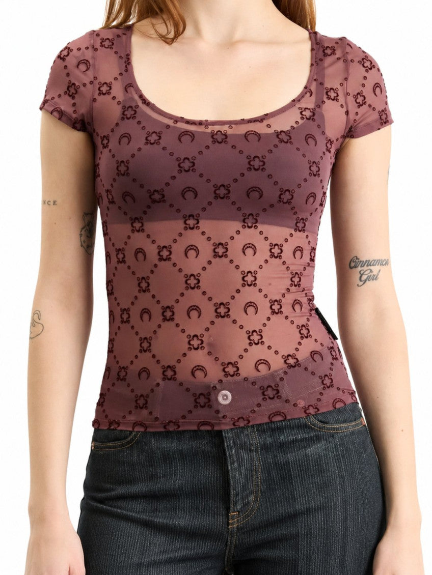 Maroon Scoop Neck Top 1