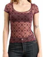 Maroon Scoop Neck Top 1