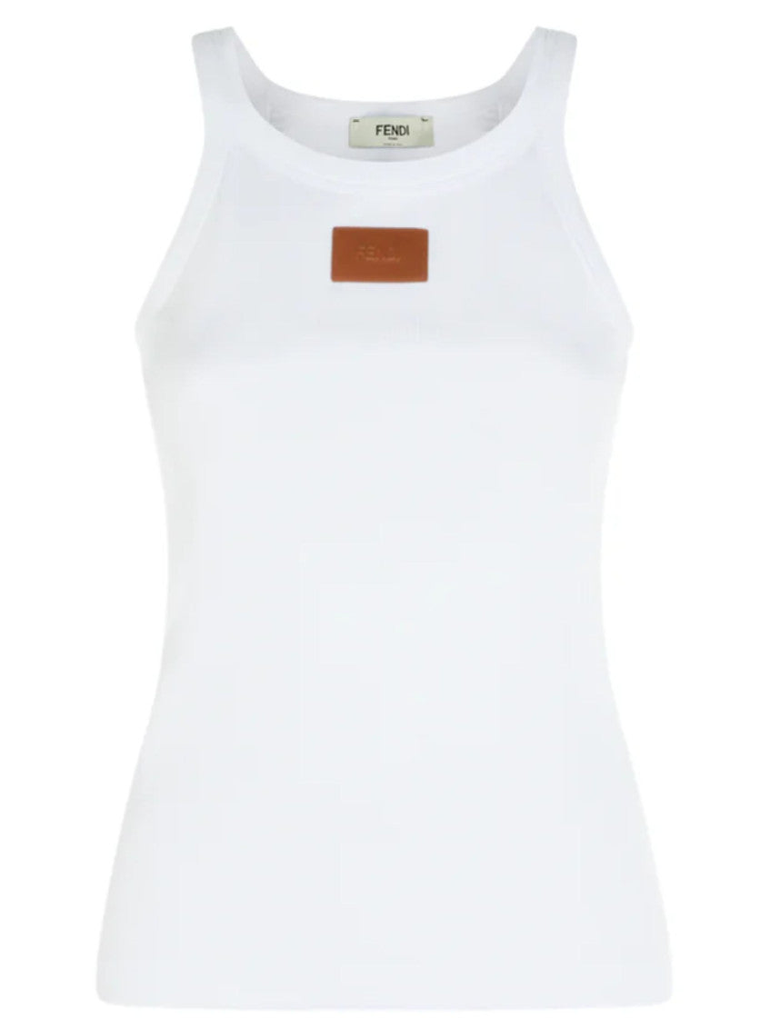 White Scoop Neck Top 1